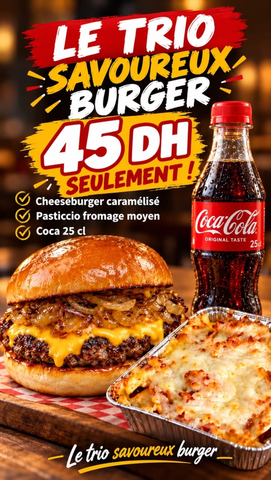Trio savoureux burger